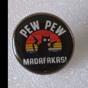 💚4/$10💚Cat & Pew Pew Enamel Pin